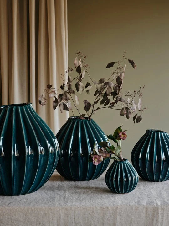 Vase Wide M teal