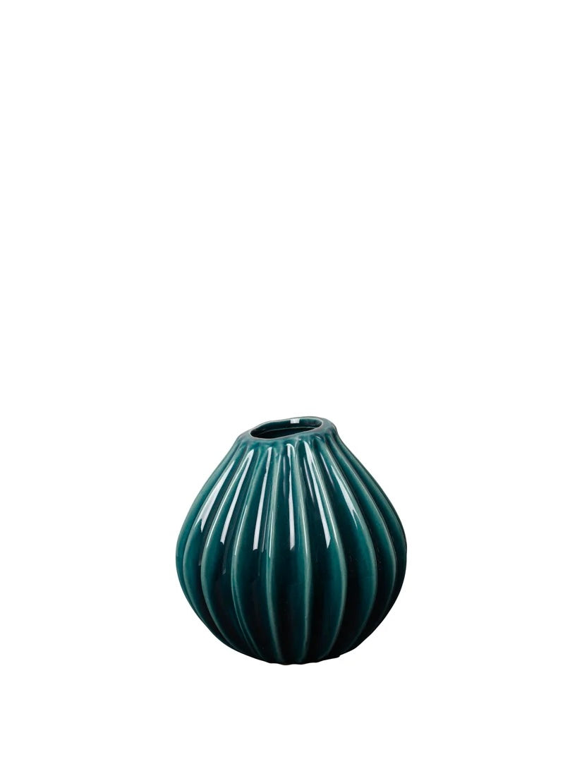 Vase Wide S teal