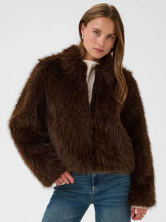 Kunstpelzjacke Zaseline SZ chocolate brown