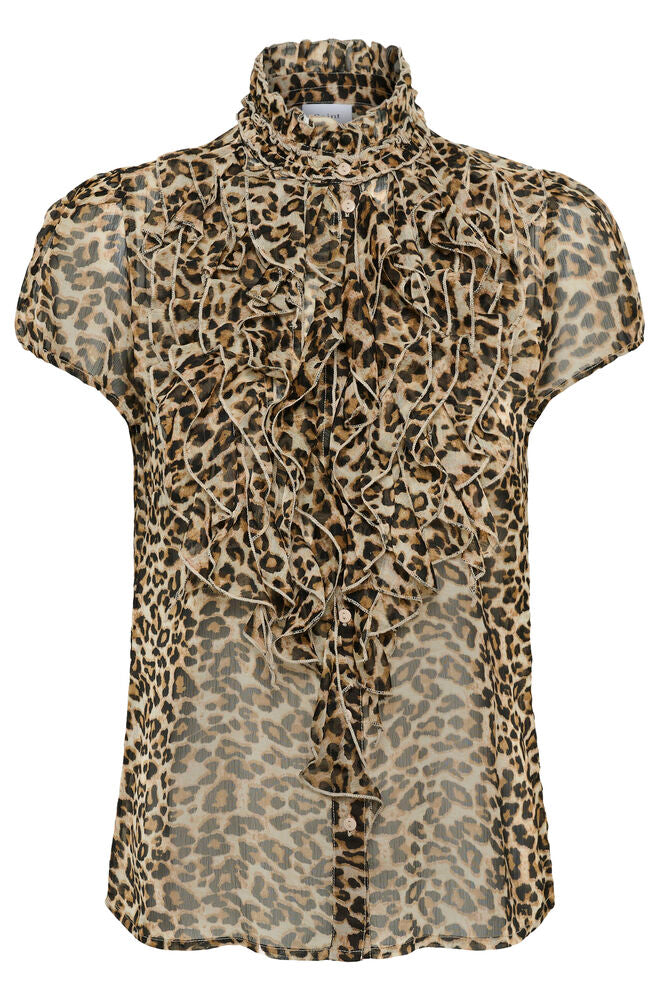 Bluse Lilja SZ Crinkle Black Reg Leo