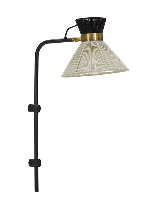 Wandleuchte HDCord schwarz/natur