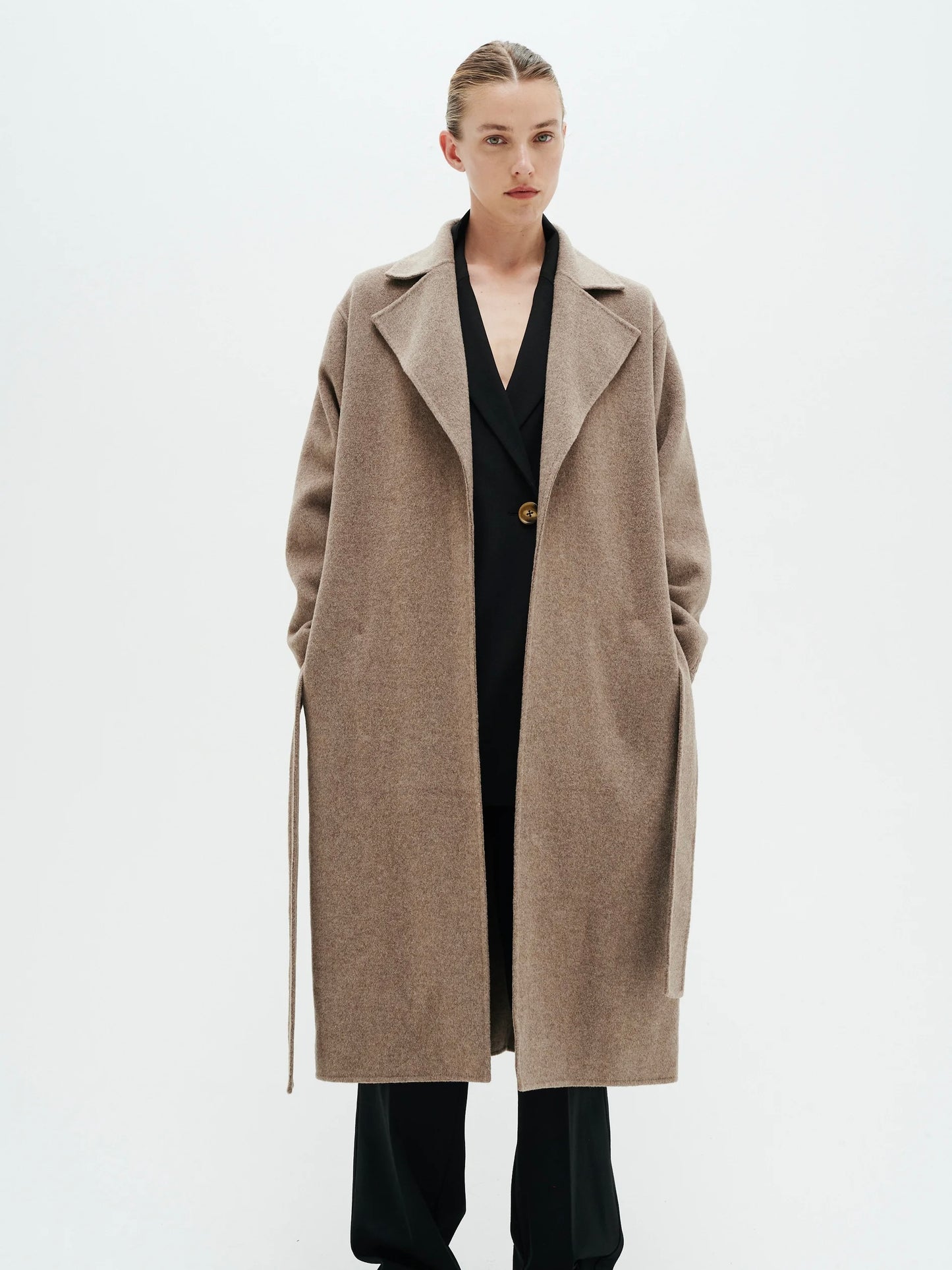 Wollmantel Liuro IW brown melange