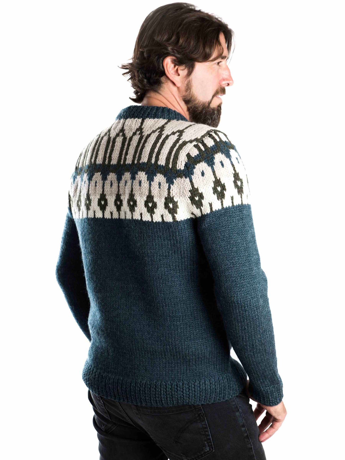 Norweger Pullover Frede petrol