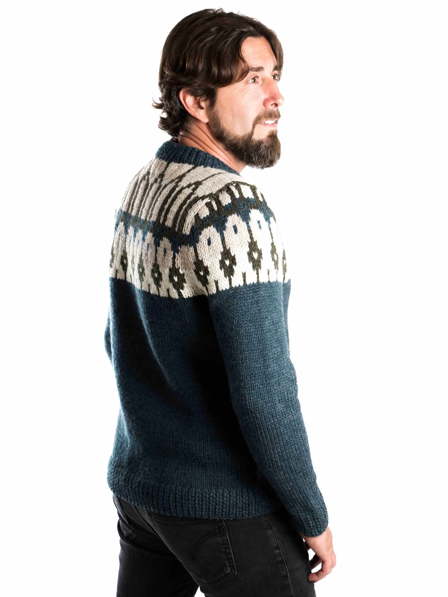 Norweger Pullover Frede petrol