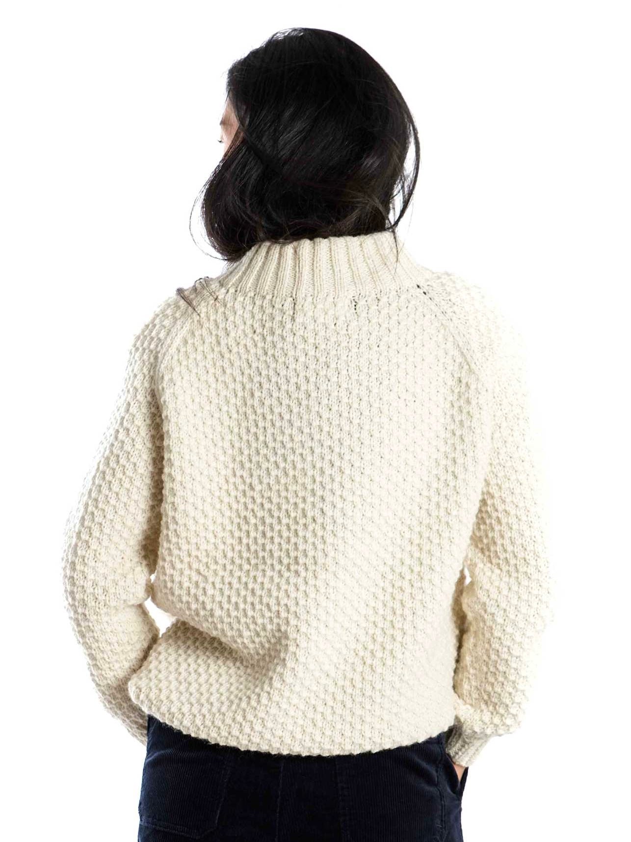 Pullover Butterfly round neck wollweiß