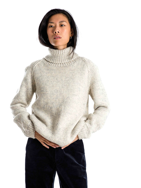 Oversized Pullover Yrsa creme meliert