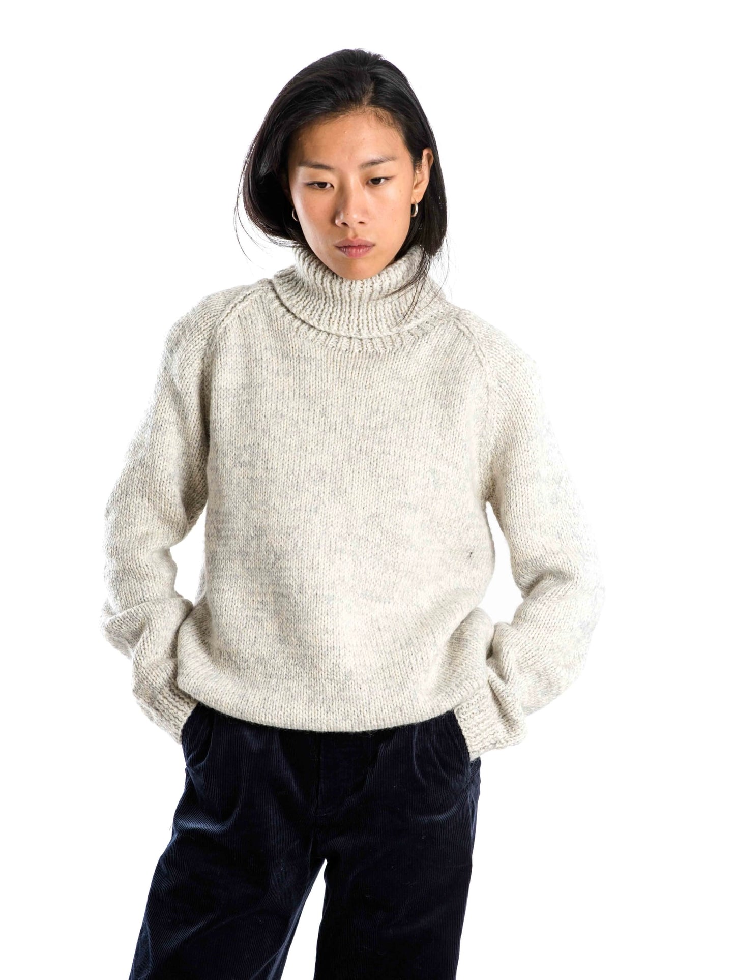 Oversized Pullover Yrsa creme meliert