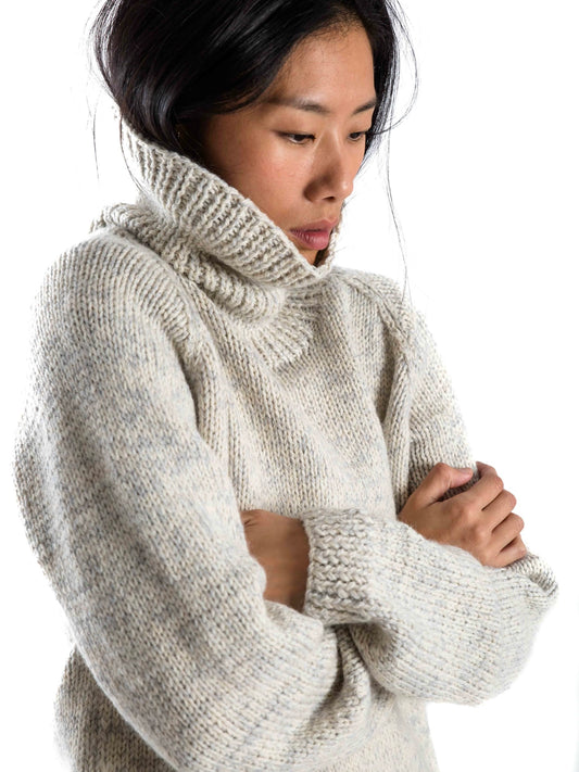 Oversized Pullover Yrsa creme meliert