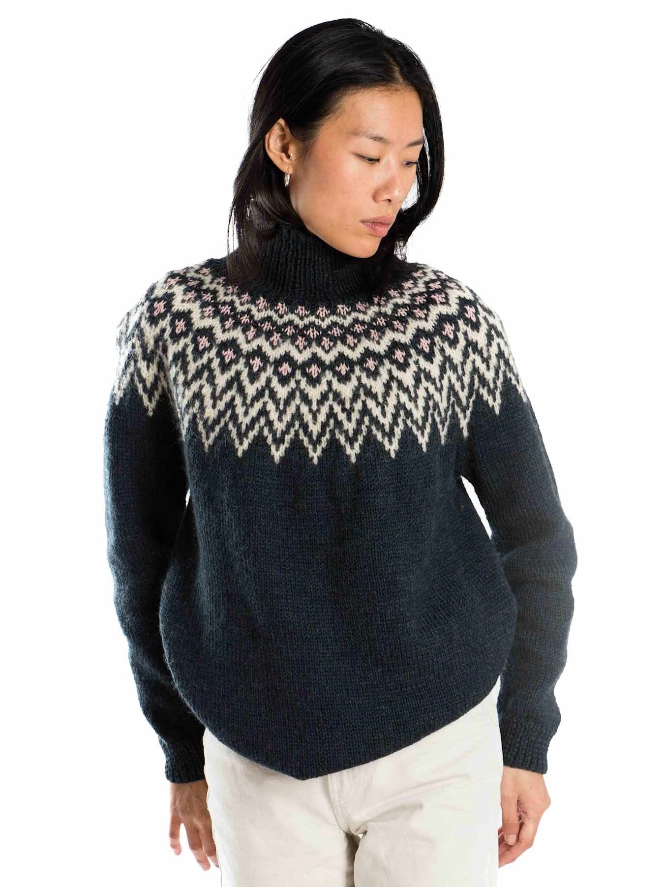 Pullover Che Che high-neck navy/rosé