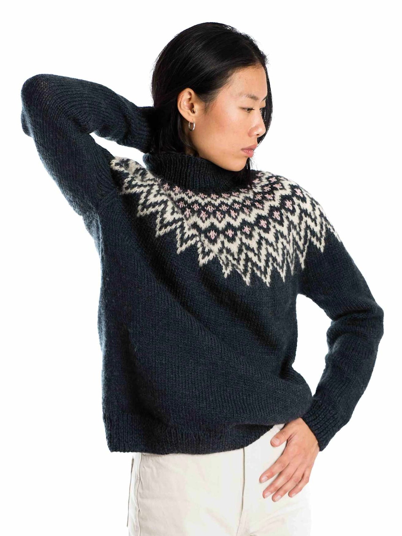 Pullover Che Che high-neck navy/rosé