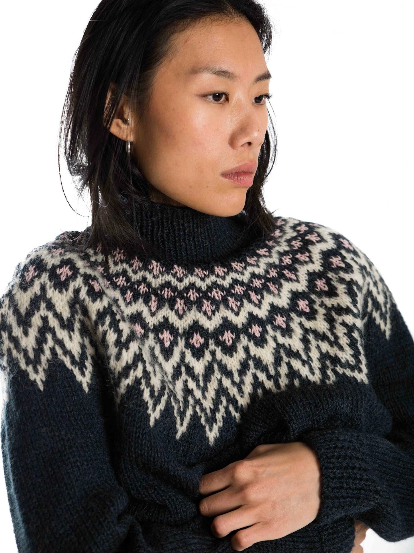 Pullover Che Che high-neck navy/rosé