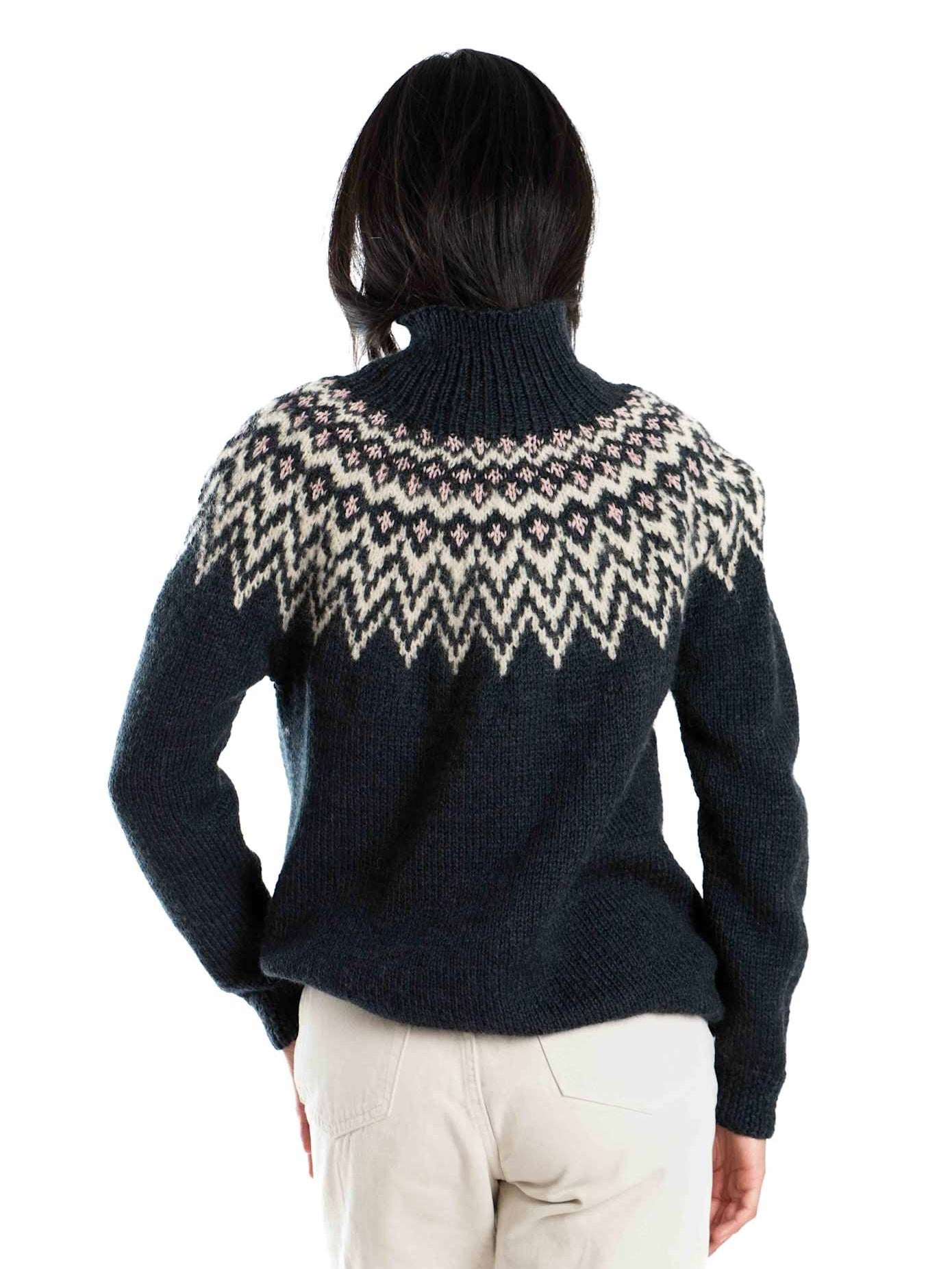 Pullover Che Che high-neck navy/rosé