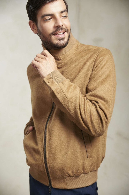 KUNA | Bomberjacke NADRIAN aus Alpaka-Wolle – Essentials für Herren