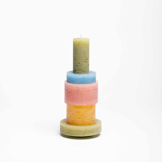 CANDLE STACK 03 - Pink und Gelb