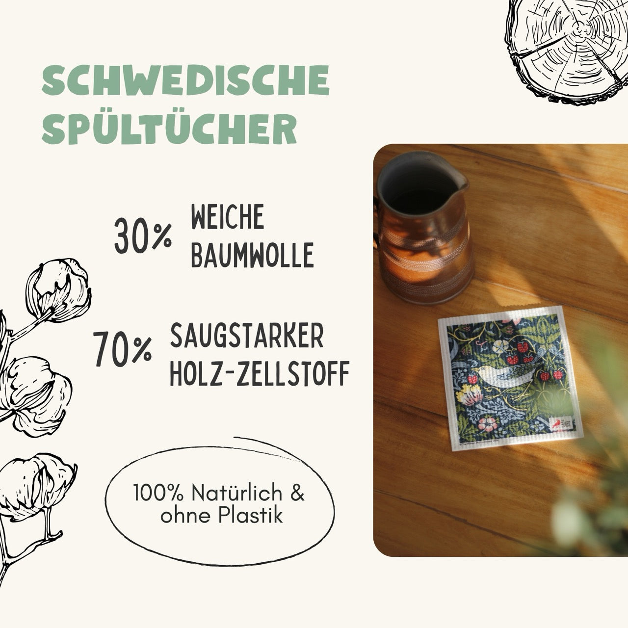 Spültücher - Golden Lily, 3er Set