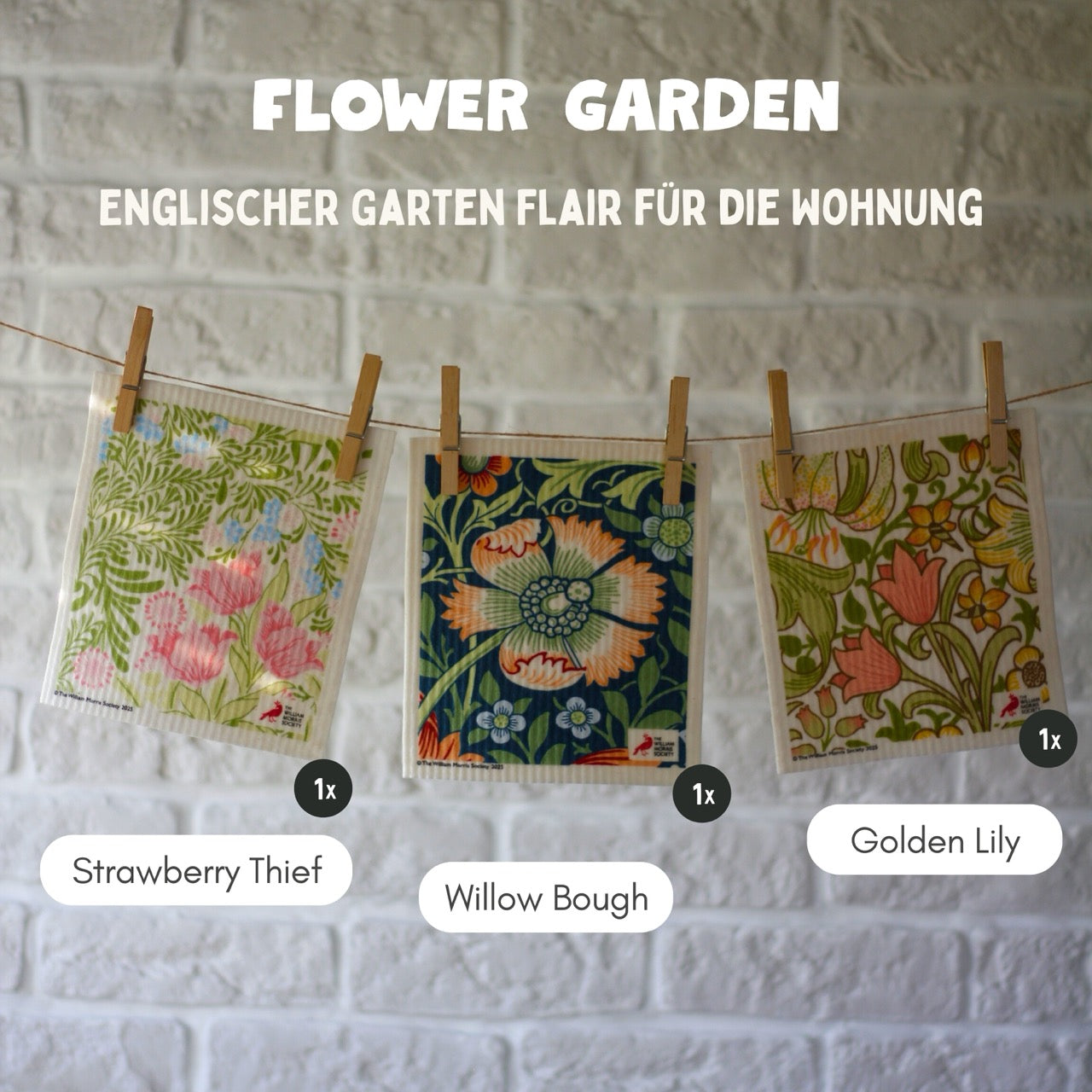 Spültücher - Flower Garden Edition, 5er Set