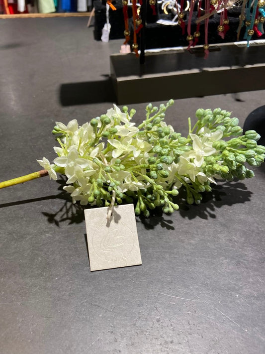 Kunstblume Flieder weiß/grün 42cm