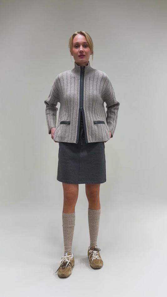 Strickjacke Melodi grey melange