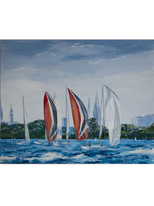 "Segelboote auf der Alster" von Ute Bresch