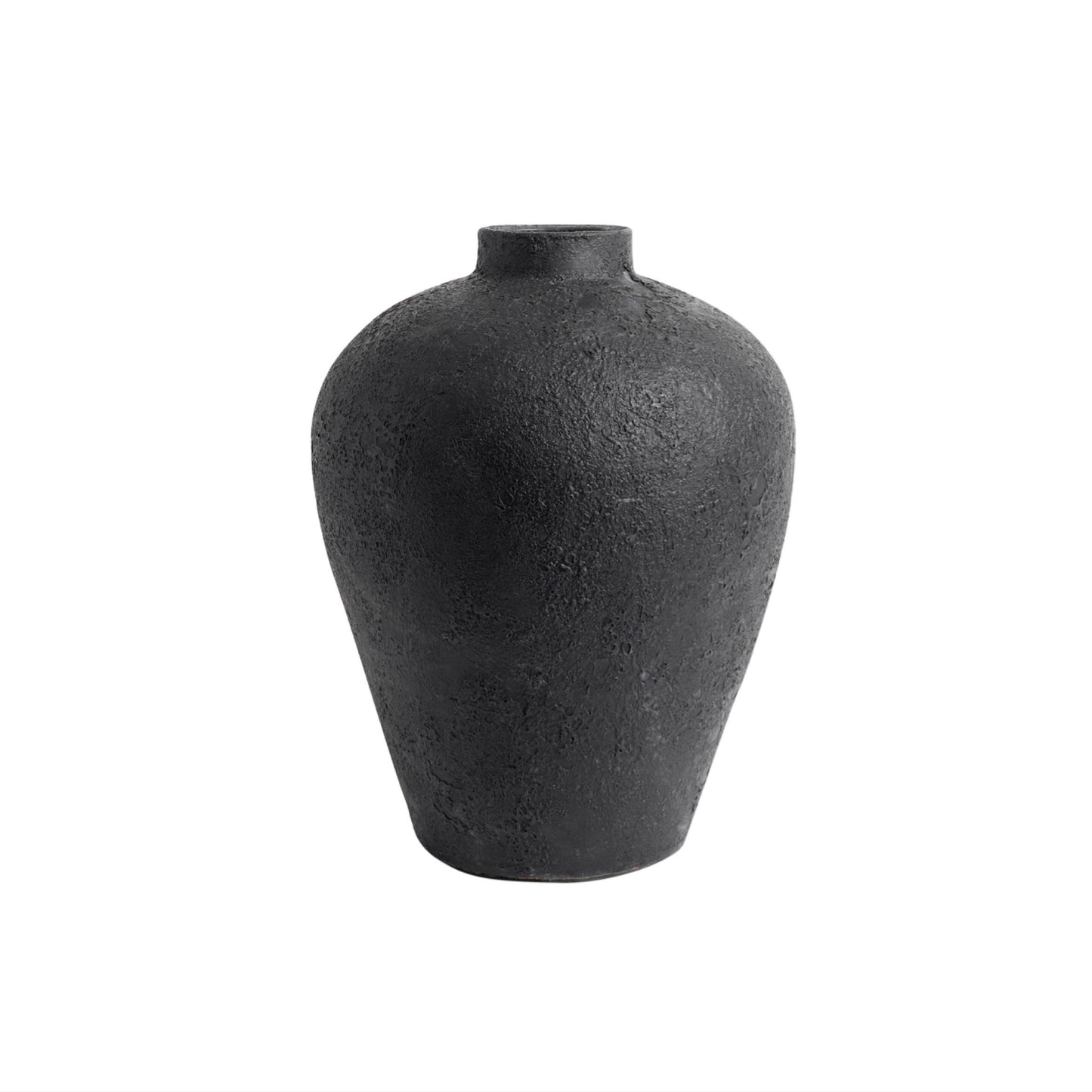 Terracotta Vase Luna black 40cm