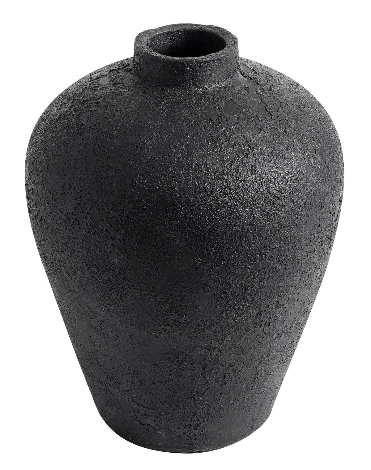 Terracotta Vase Luna black 40cm