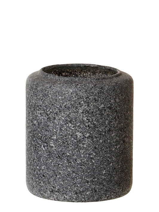 Glasvase Palma Granite dark grey