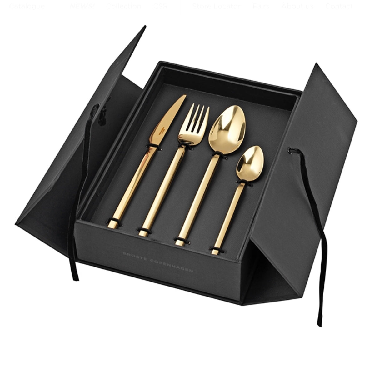 Besteck 'Tvis' gold der Marke Broste auf