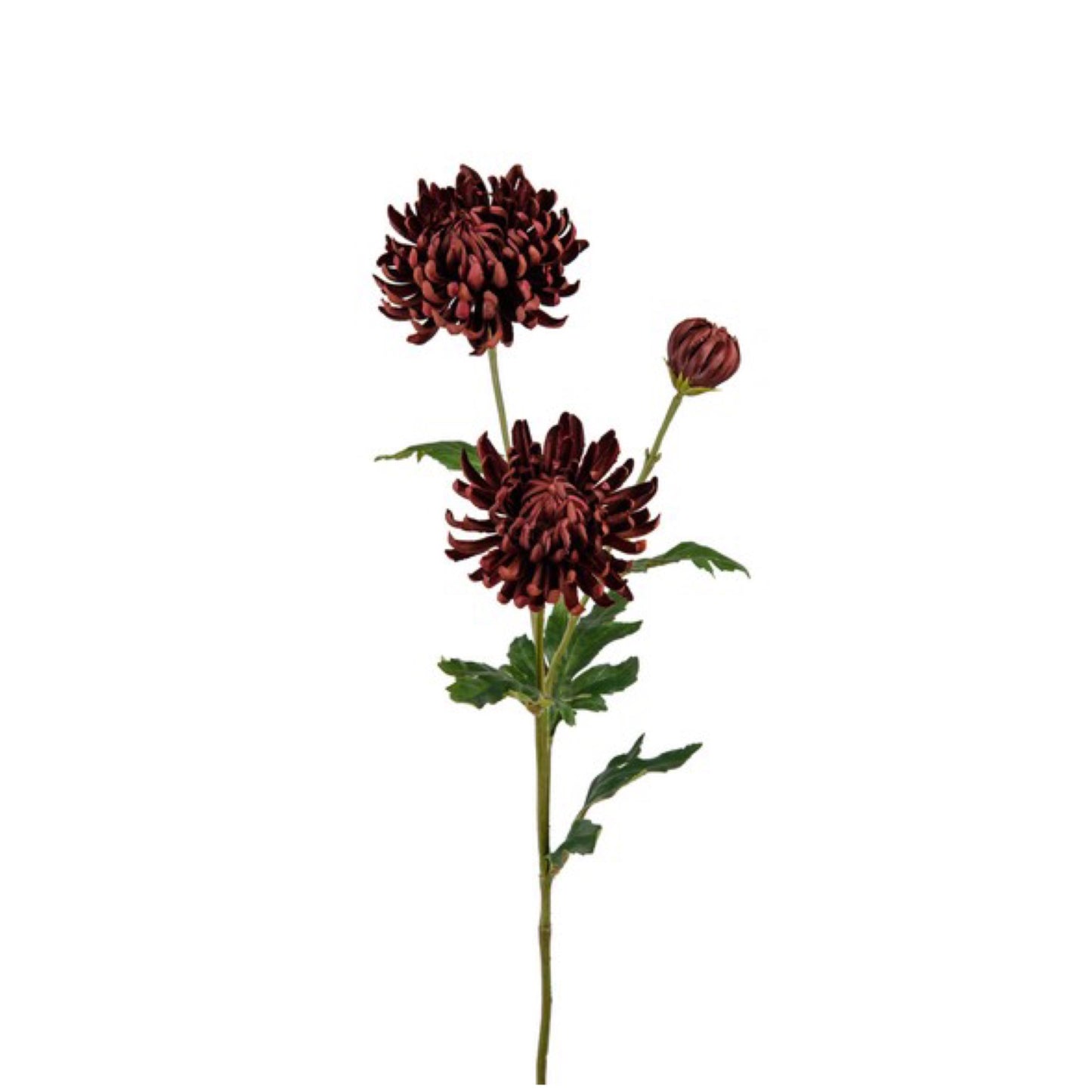 Kunstblume Chrysantheme dunkelbraun 60cm
