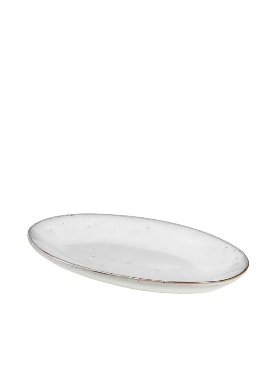 Dessertteller oval Nordic Sand 22cm