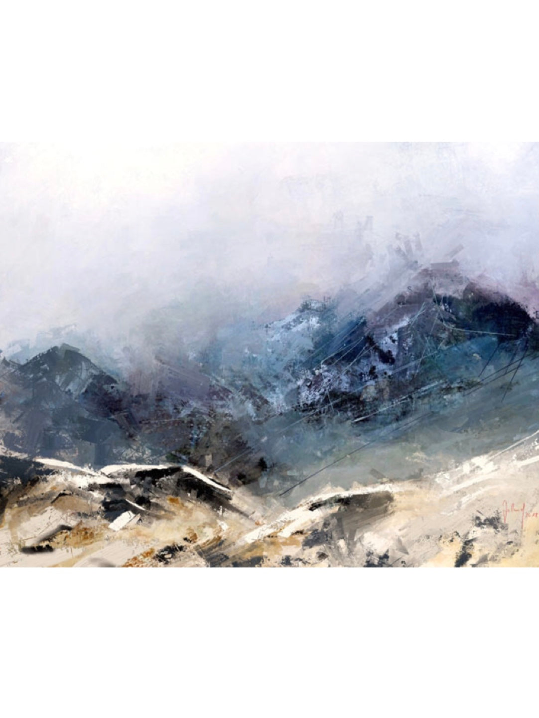 Kunstdruck „Berglandschaft“ auf Leinwand, Georg Ireland