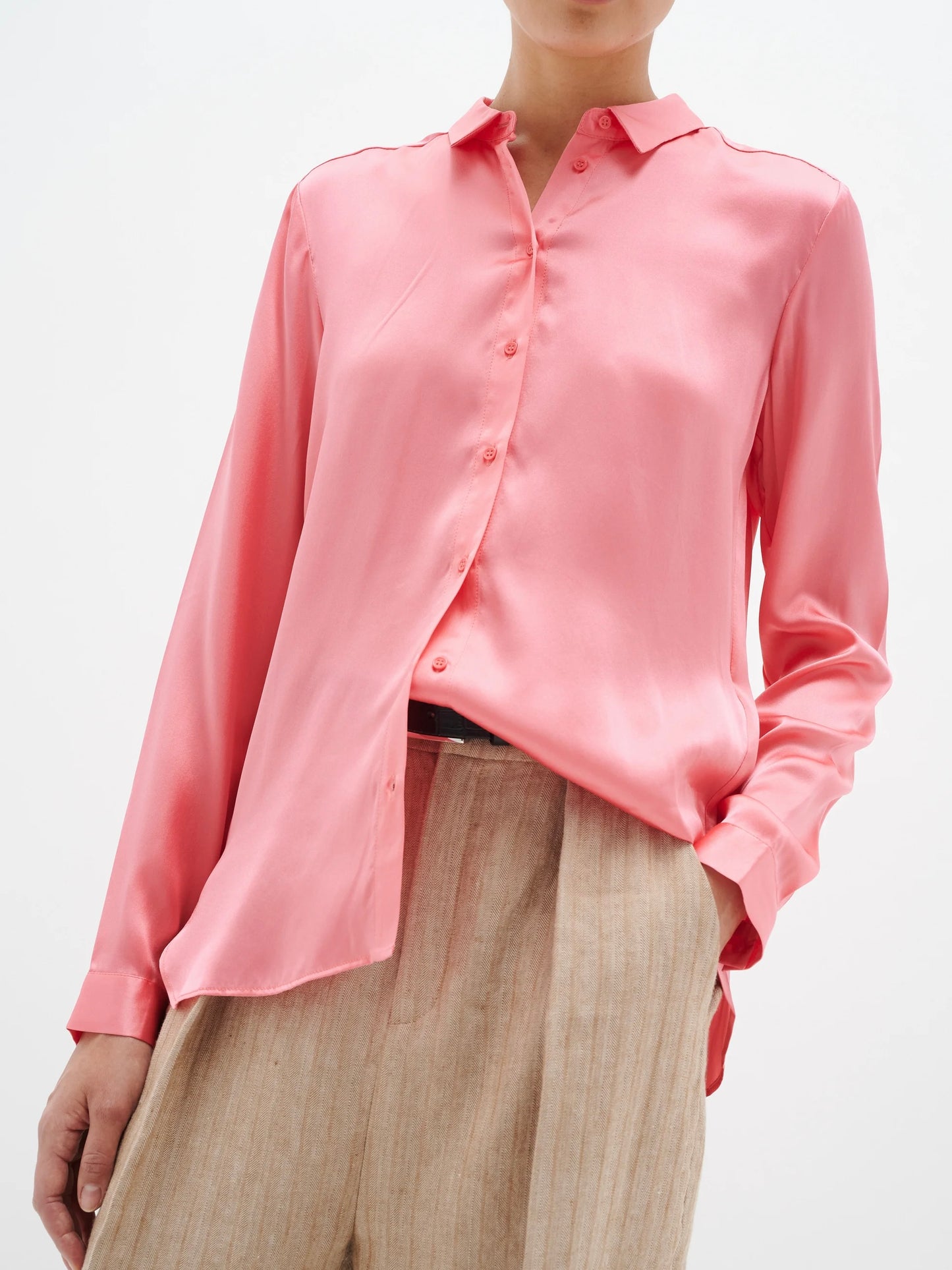 Seidenbluse Leonore IW pink rose