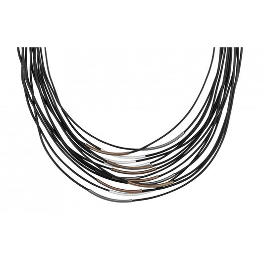 Halskette Raphaëlle bunt/schwarz